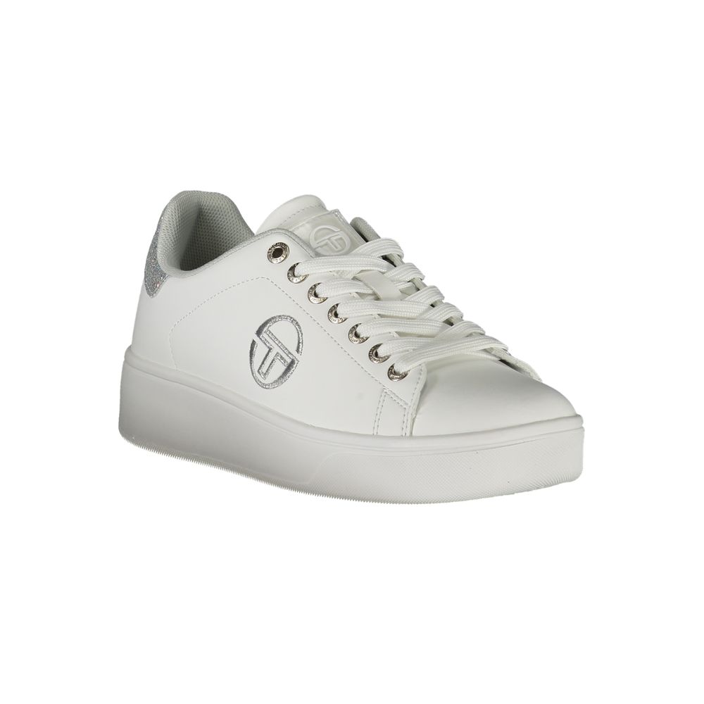 Sergio Tacchini Chic White Lace-up Sneakers with Contrast Details | Fashionsarah.com