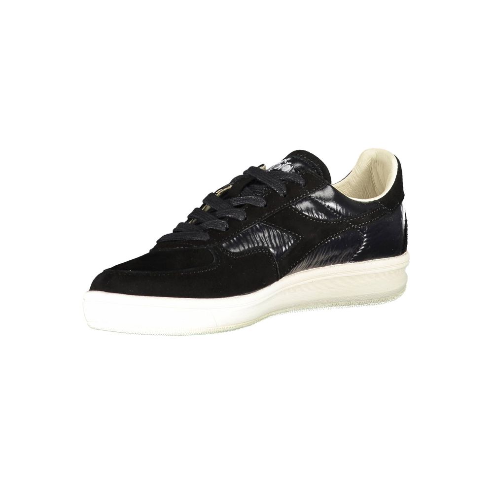 Diadora Chic Black Lace-Up Sneakers with Swarovski Crystals | Fashionsarah.com