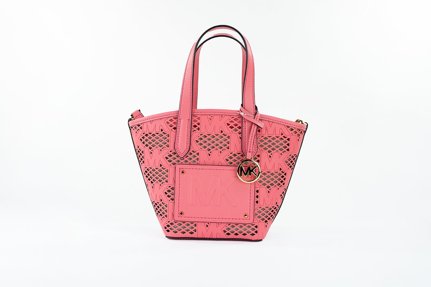 Michael Kors Kimber Small Tea Rose Leather 2-in-1 Zip Tote Bag | Fashionsarah.com