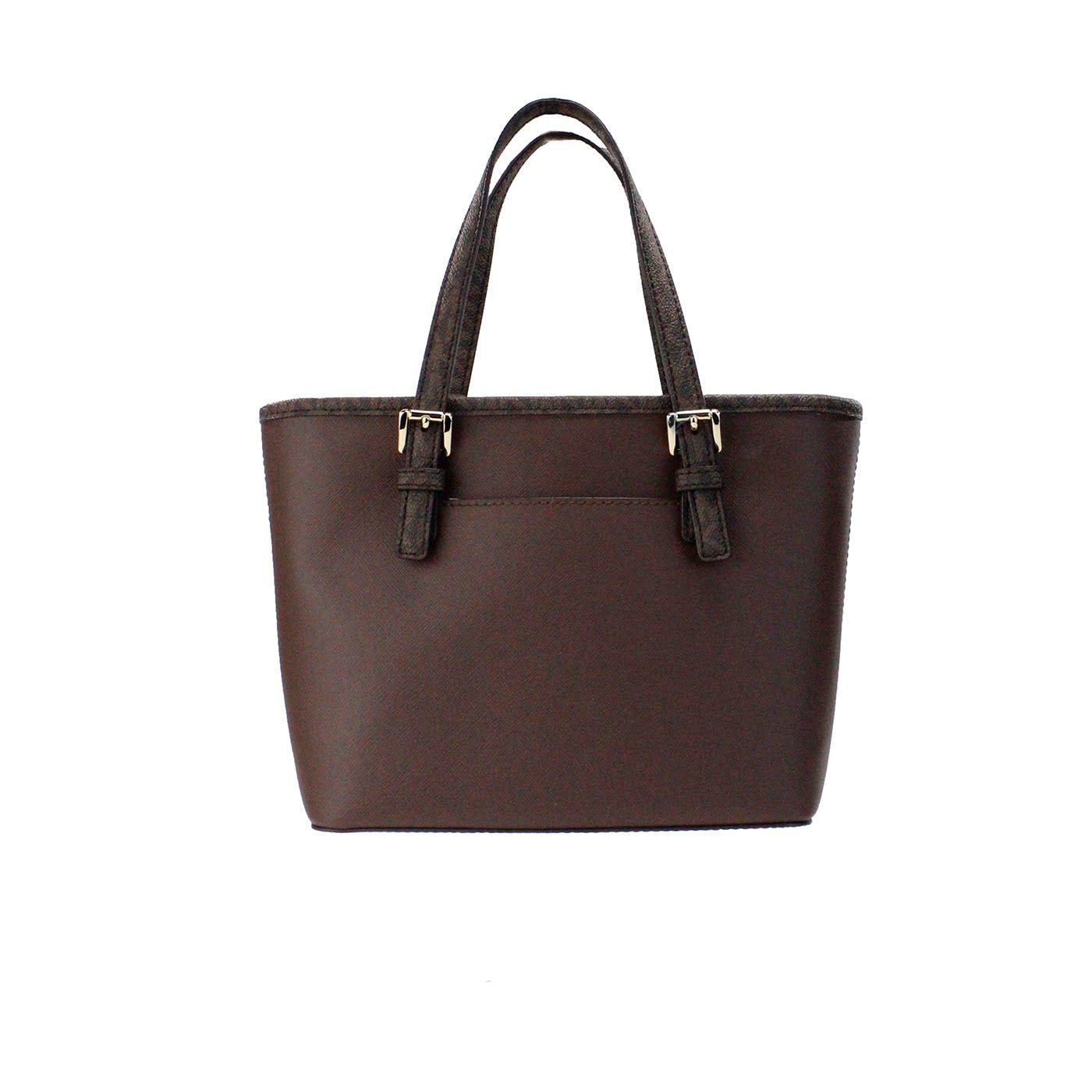 Michael Kors Jet Set Mocha Leather XS Carryall Top Zip Tote Bag | Fashionsarah.com