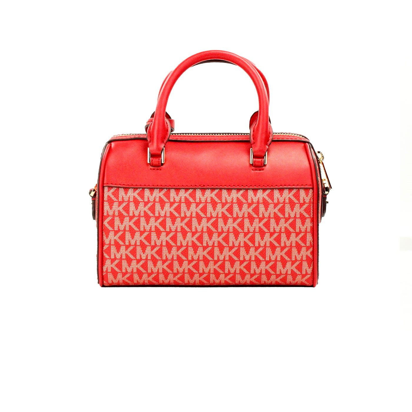 Michael Kors Travel XS Bright Red Signature PVC Duffle Crossbody Bag | Fashionsarah.com