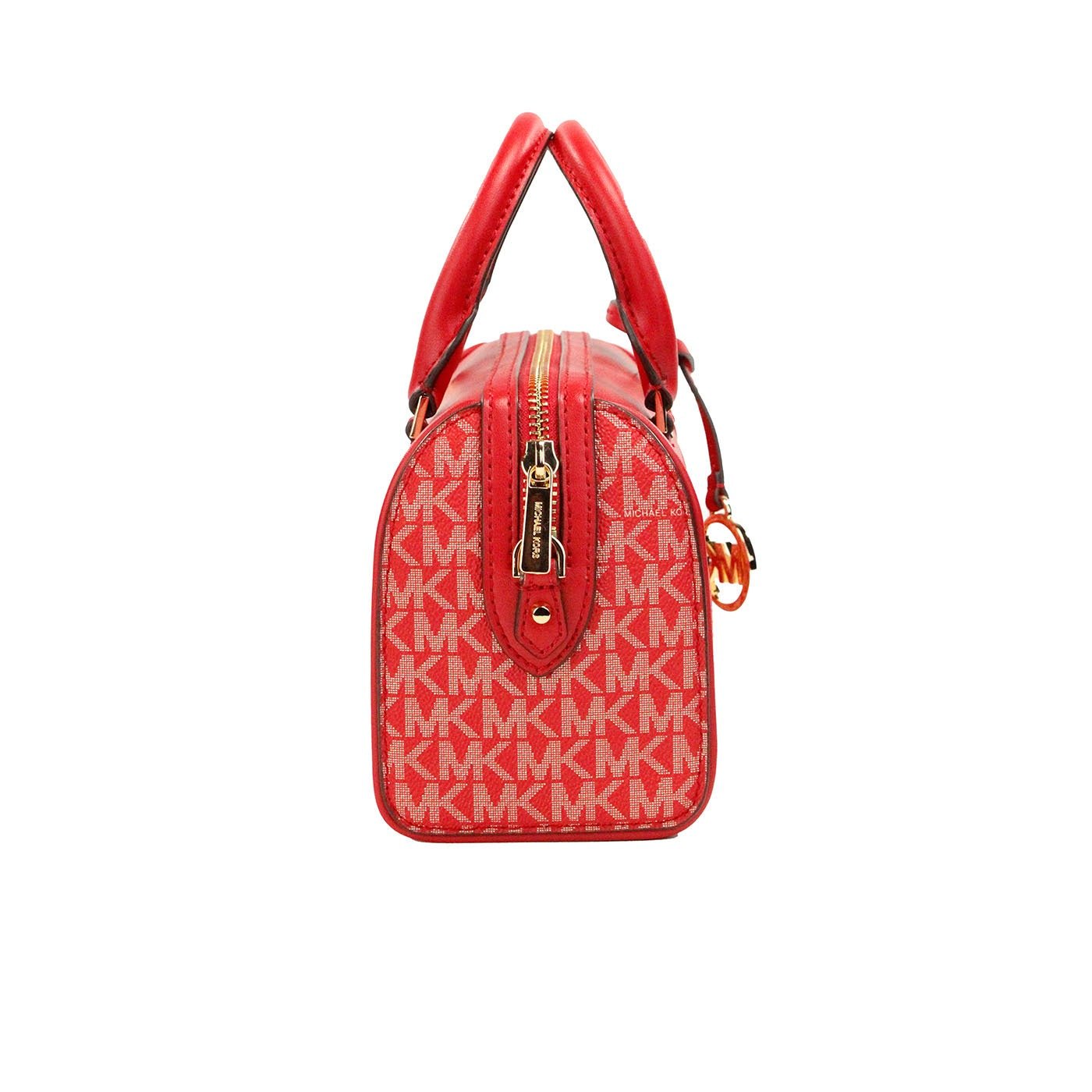 Michael Kors Travel XS Bright Red Signature PVC Duffle Crossbody Bag | Fashionsarah.com