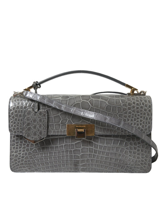 Balenciaga Alligator Leather Medium Shoulder Bag | Fashionsarah.com