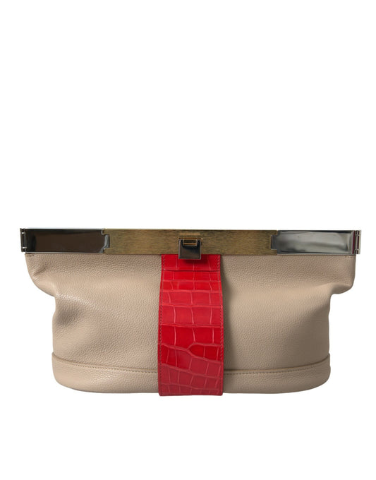 Balenciaga Two Tone Exotic Leather Clutch | Fashionsarah.com