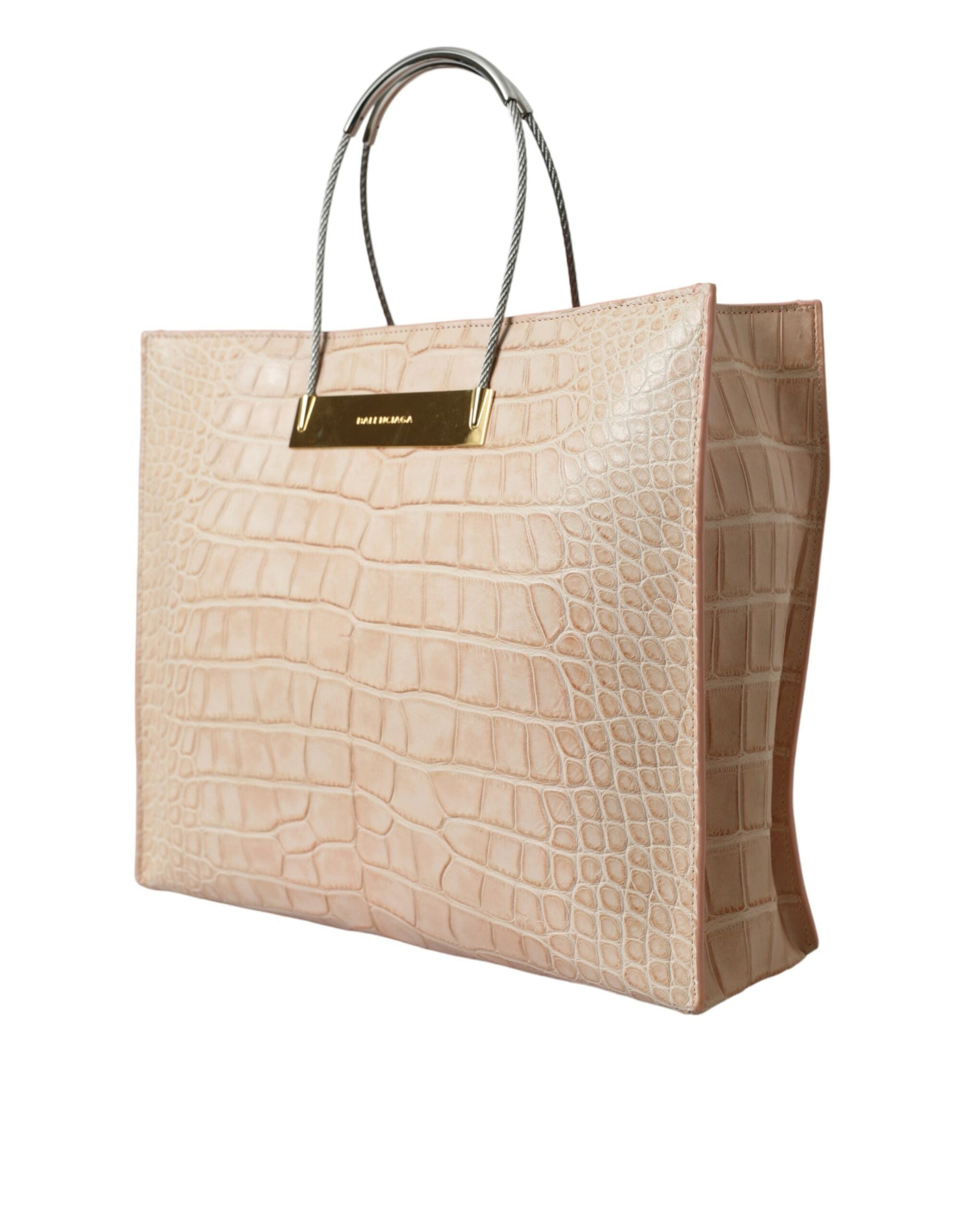 Balenciaga Alligator Leather Chic Pink Tote Bag | Fashionsarah.com