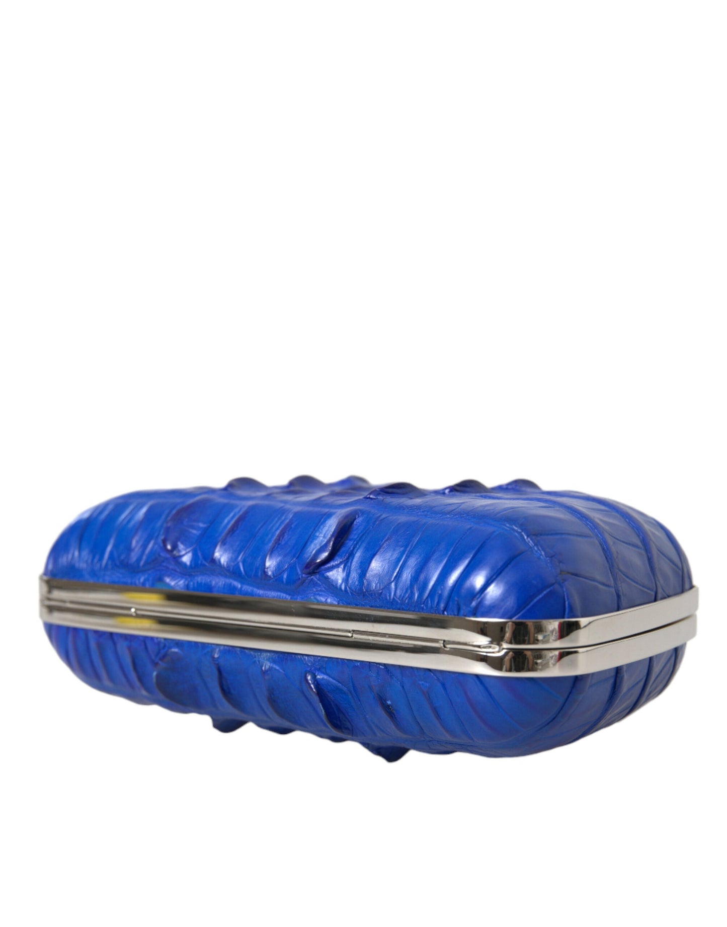 Balenciaga Electric Blue Crocodile Skin Clutch | Fashionsarah.com