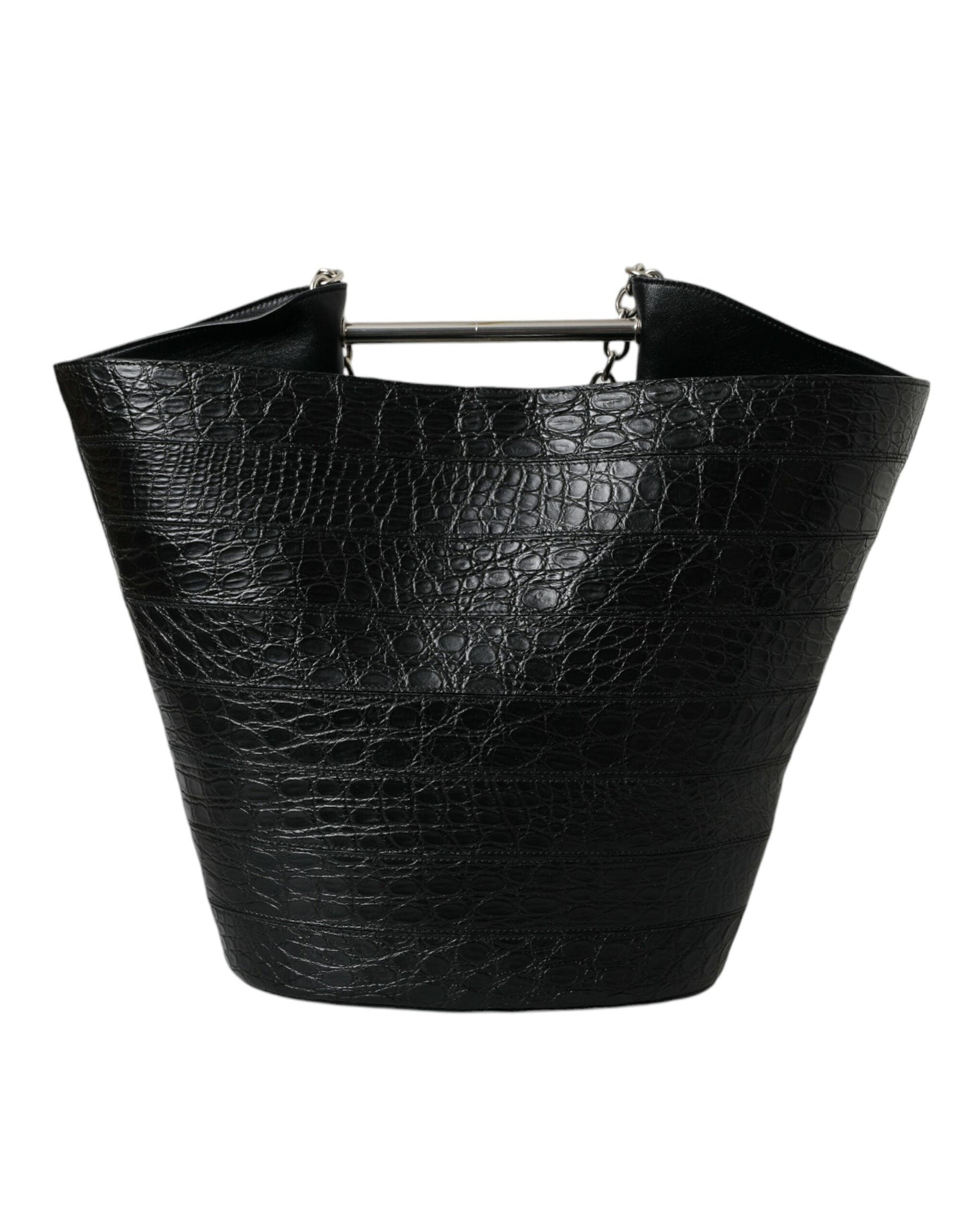 Balenciaga Elegant Black Leather Maxi Bucket Bag | Fashionsarah.com