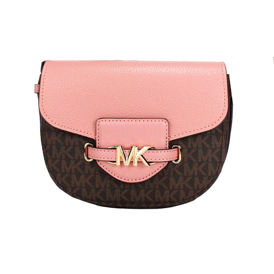 Michael Kors Reed Small Primrose Signature PVC Flap Saddle Crossbody Bag | Fashionsarah.com