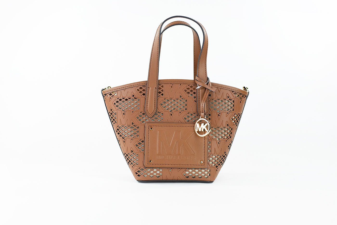 Michael Kors Kimber Small Luggage Leather 2-in-1 Zip Tote Bag | Fashionsarah.com