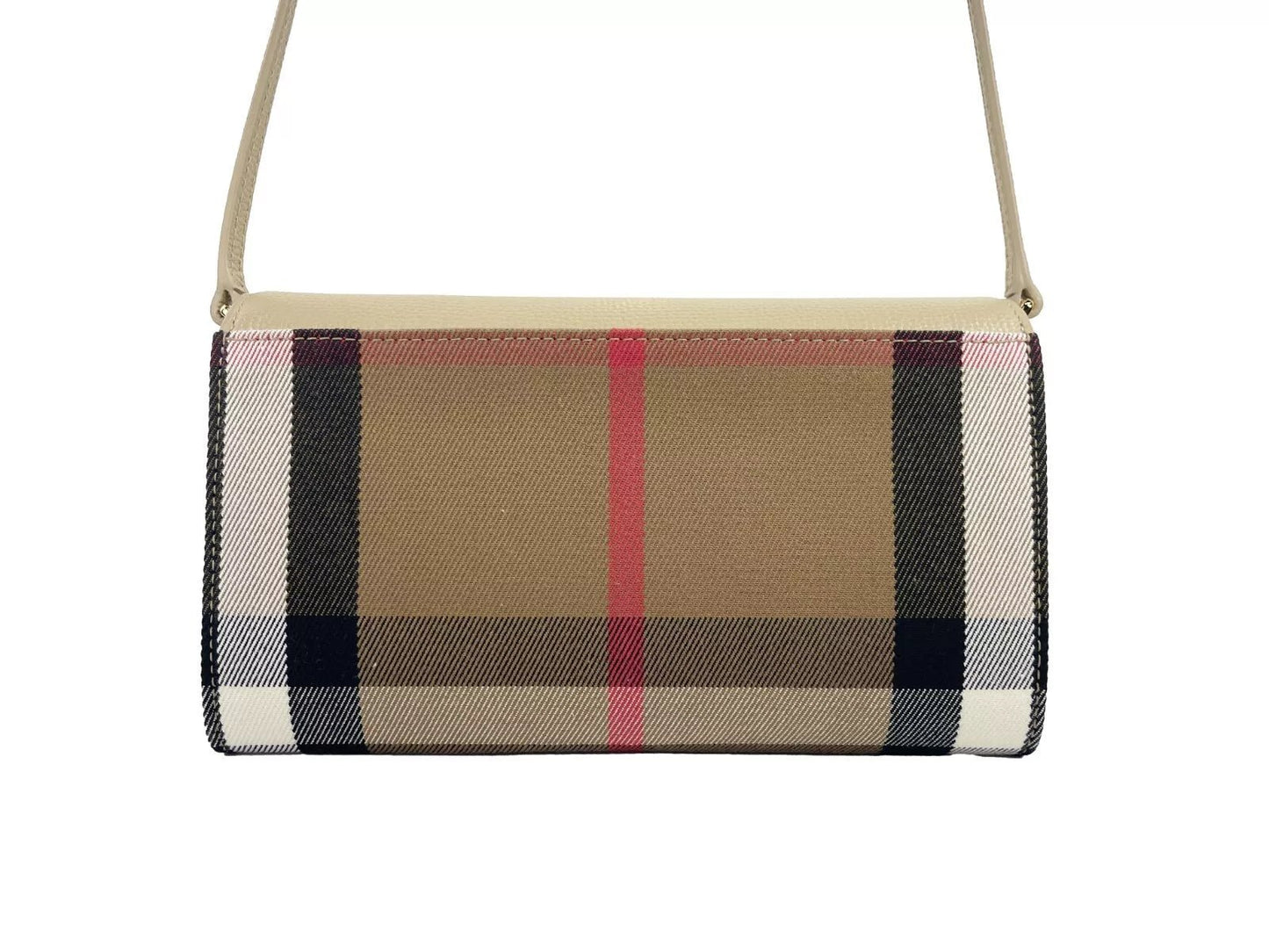 Burberry Hannah Small House Check Coca Leather Crossbody Bag | Fashionsarah.com