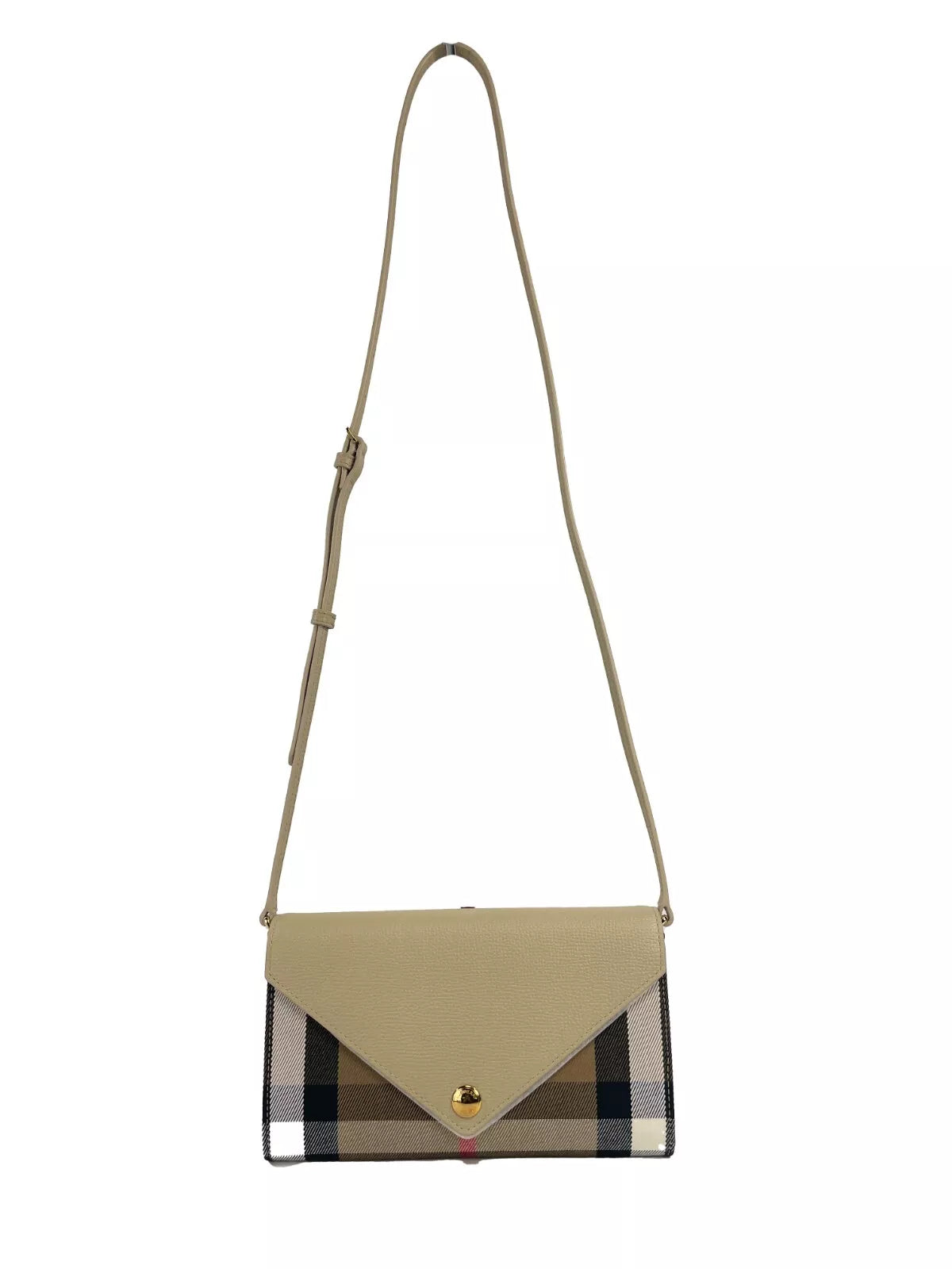 Burberry Hannah Small House Check Coca Leather Crossbody Bag | Fashionsarah.com