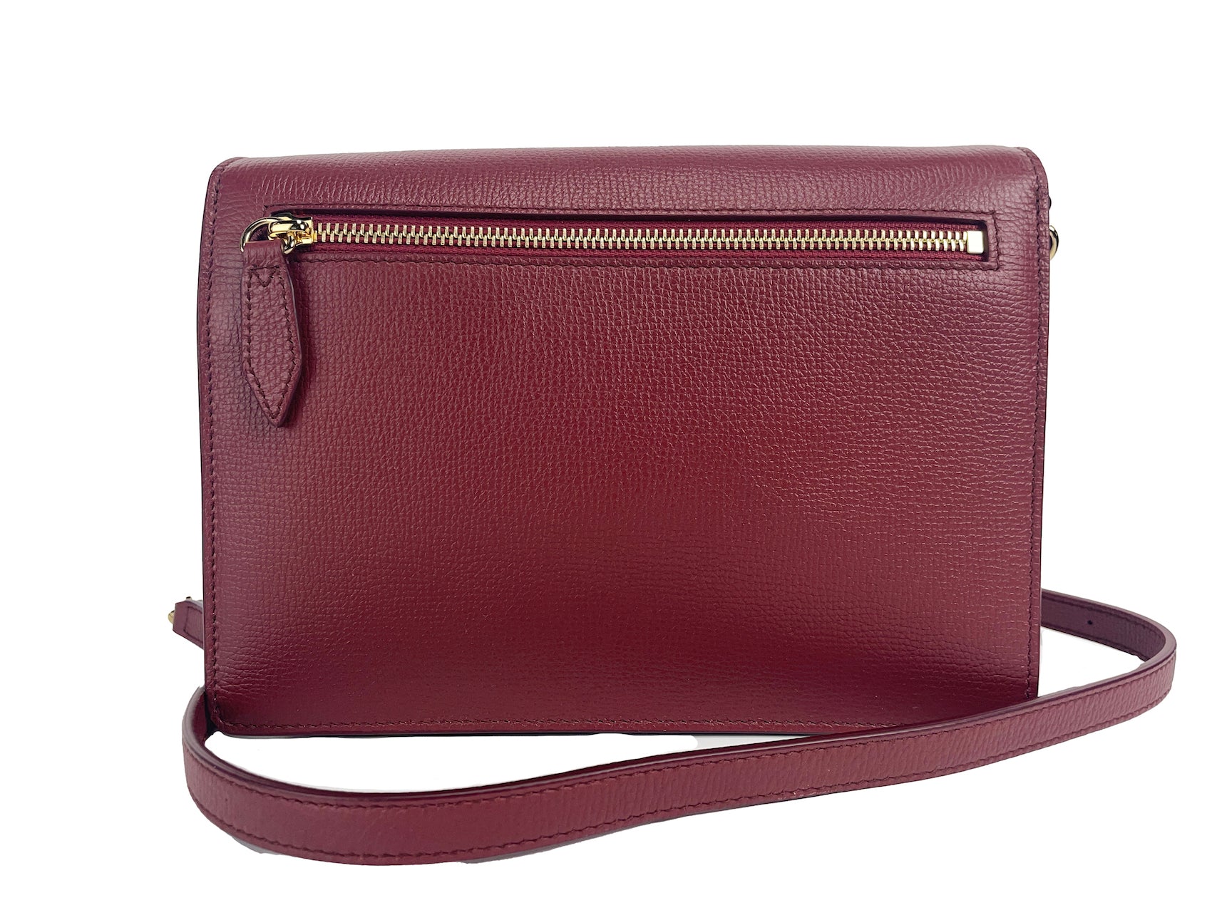 Burberry Macken Small Crimson House Check Leather Crossbody Bag | Fashionsarah.com