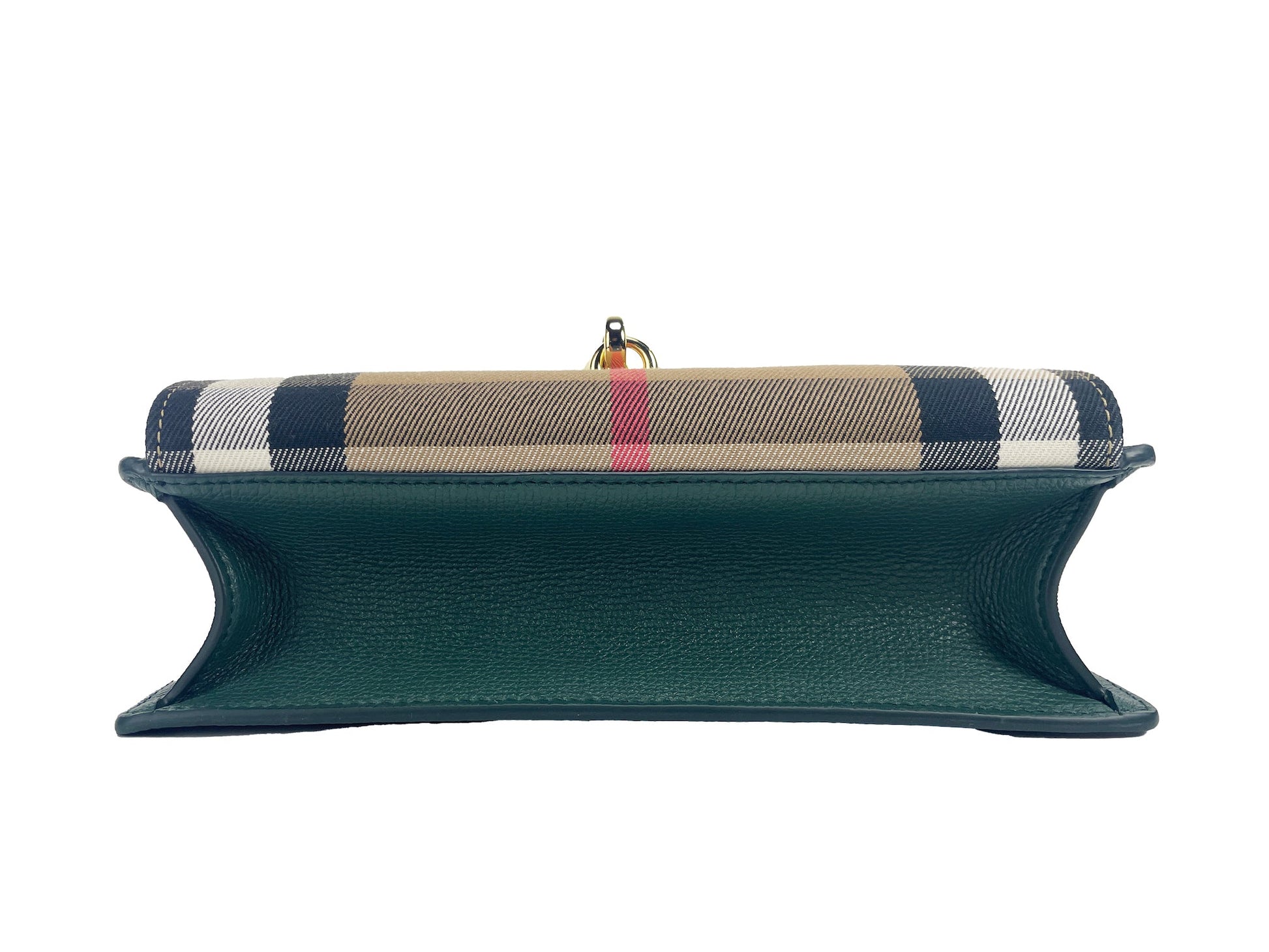 Burberry Macken Small Vintage Green House Check Leather Crossbody Bag | Fashionsarah.com