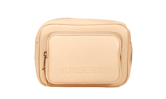 Burberry Small Branded Peach Pink Grainy Leather Camera Crossbody Bag | Fashionsarah.com