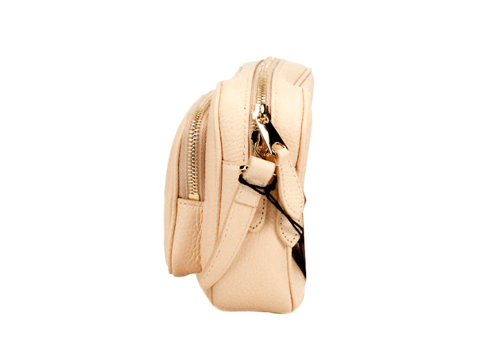 Burberry Small Branded Peach Pink Grainy Leather Camera Crossbody Bag | Fashionsarah.com