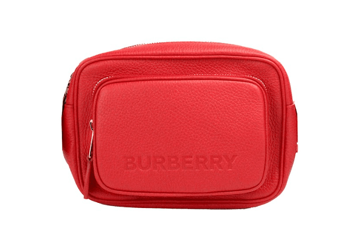 Burberry Small Branded Bright Red Grainy Leather Camera Crossbody Bag | Fashionsarah.com