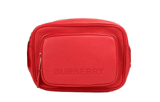 Burberry Small Branded Bright Red Grainy Leather Camera Crossbody Bag | Fashionsarah.com