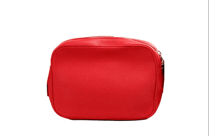 Burberry Small Branded Bright Red Grainy Leather Camera Crossbody Bag | Fashionsarah.com