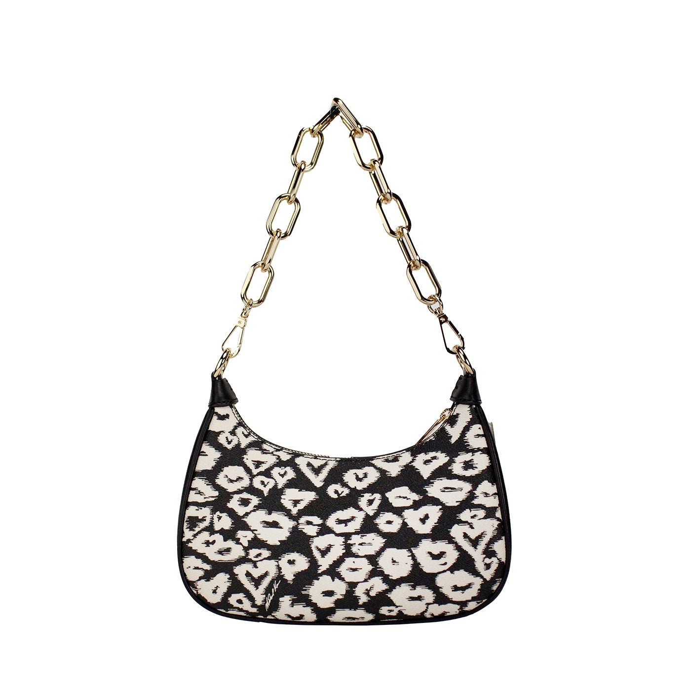 Michael Kors Cora Medium Heart Print PVC Zip Pouchette Crossbody Bag | Fashionsarah.com