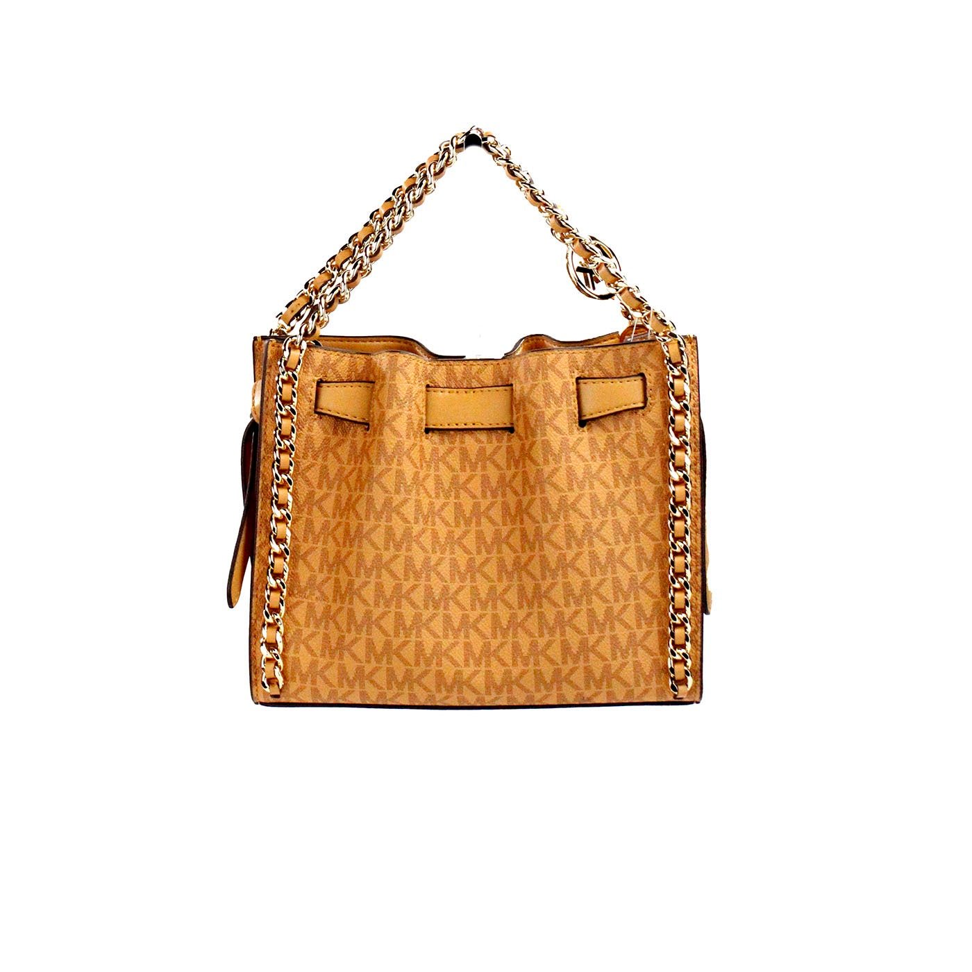 Michael Kors Mina Small Belted Cider Signature PVC Chain Inlay Crossbody Bag | Fashionsarah.com