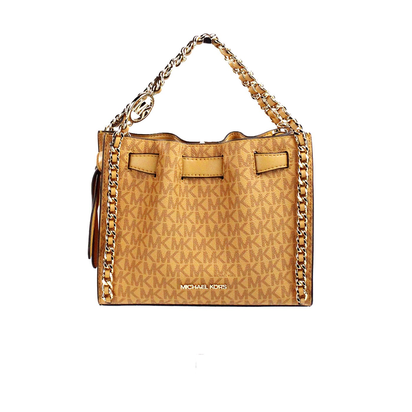 Michael Kors Mina Small Belted Cider Signature PVC Chain Inlay Crossbody Bag | Fashionsarah.com