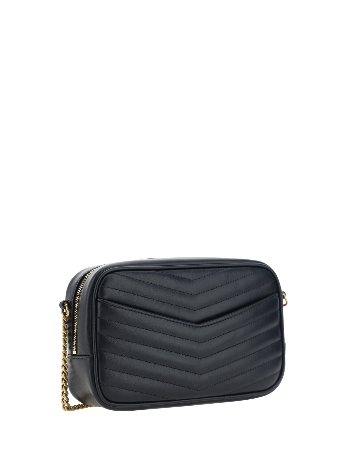 Saint Laurent Black Leather Lou Small Shoulder Bag | Fashionsarah.com