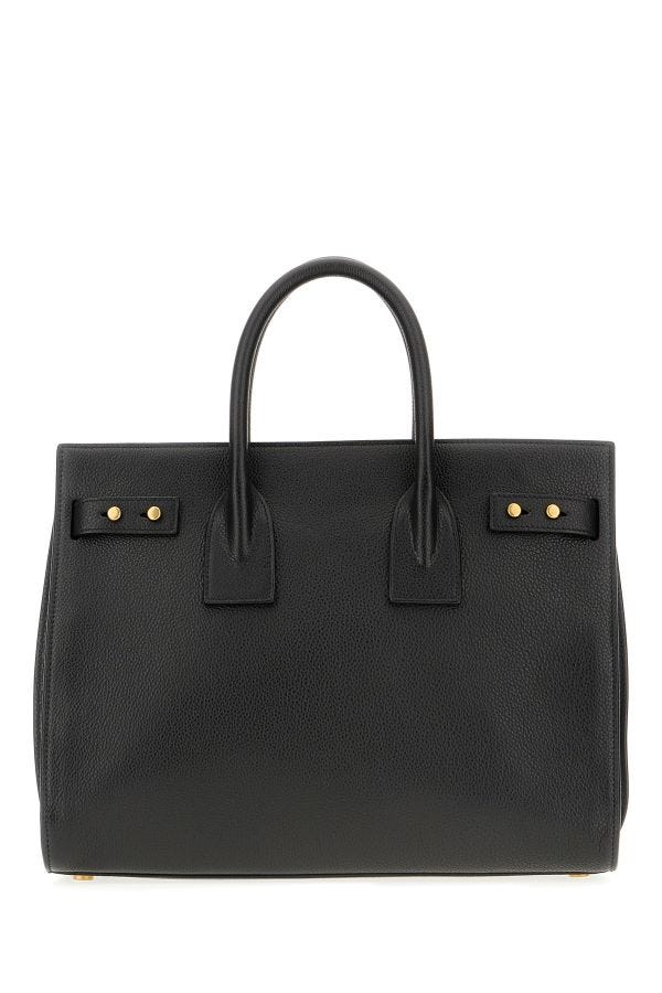 Fashionsarah.com Fashionsarah.com Saint Laurent Black Calf Leather Sac De Jour Handbag