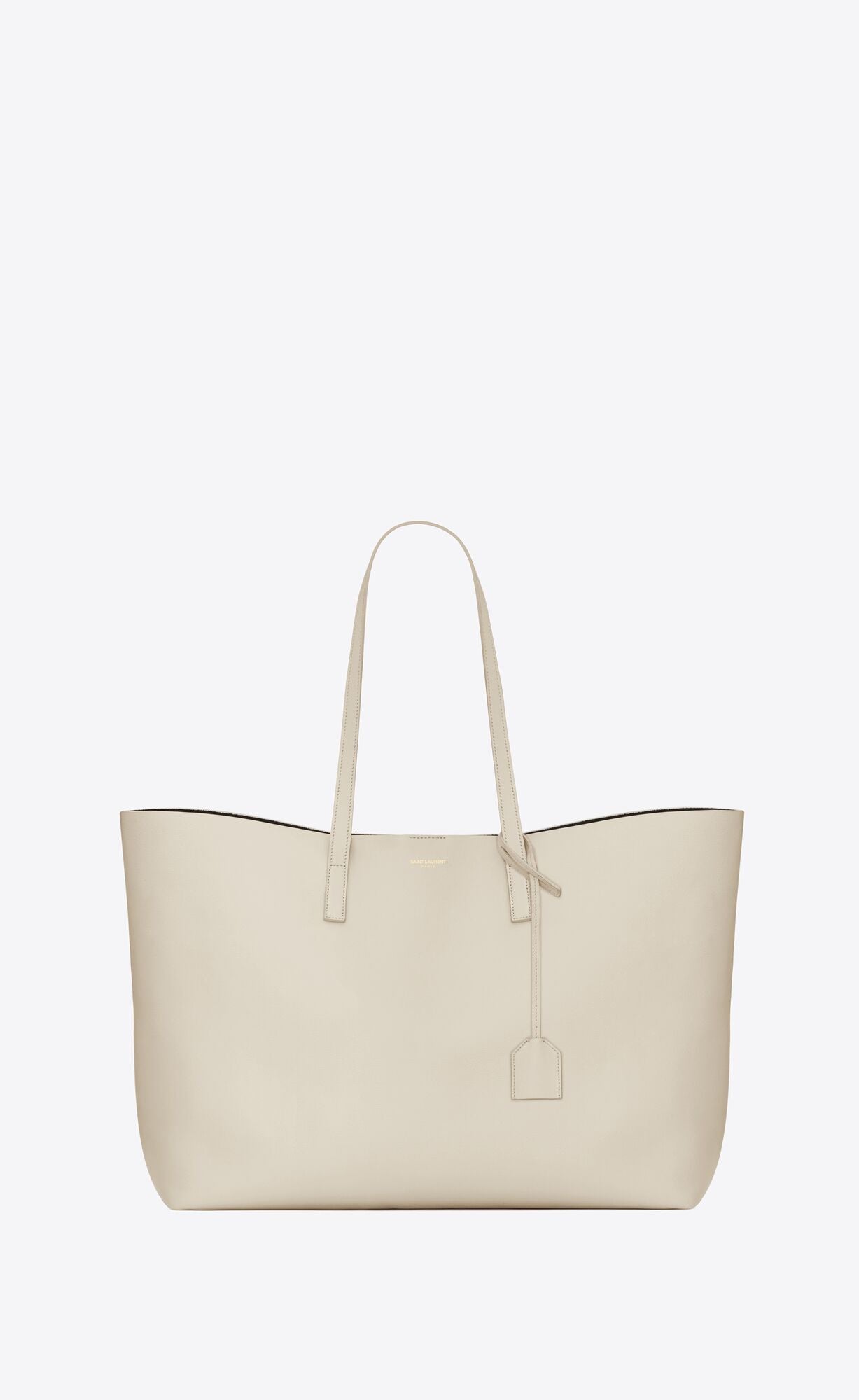 Saint Laurent White Leather Tote Shoulder Bag | Fashionsarah.com