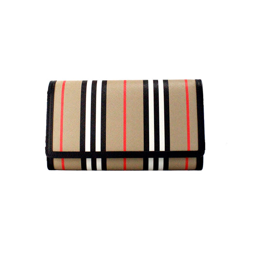 Fashionsarah.com Fashionsarah.com Burberry Hannah Icon Stripe Archive Black E-Canvas Leather Wallet Crossbody Bag