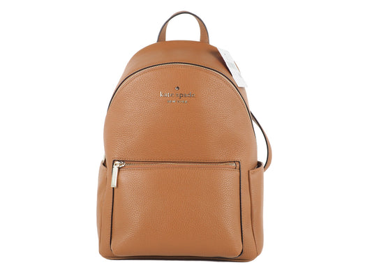 Kate Spade Leila Medium Warm Gingerbread Pebbled Leather Backpack Bookbag | Fashionsarah.com