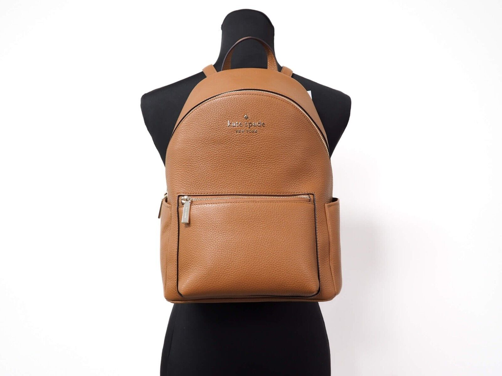 Kate Spade Leila Medium Warm Gingerbread Pebbled Leather Backpack Bookbag | Fashionsarah.com