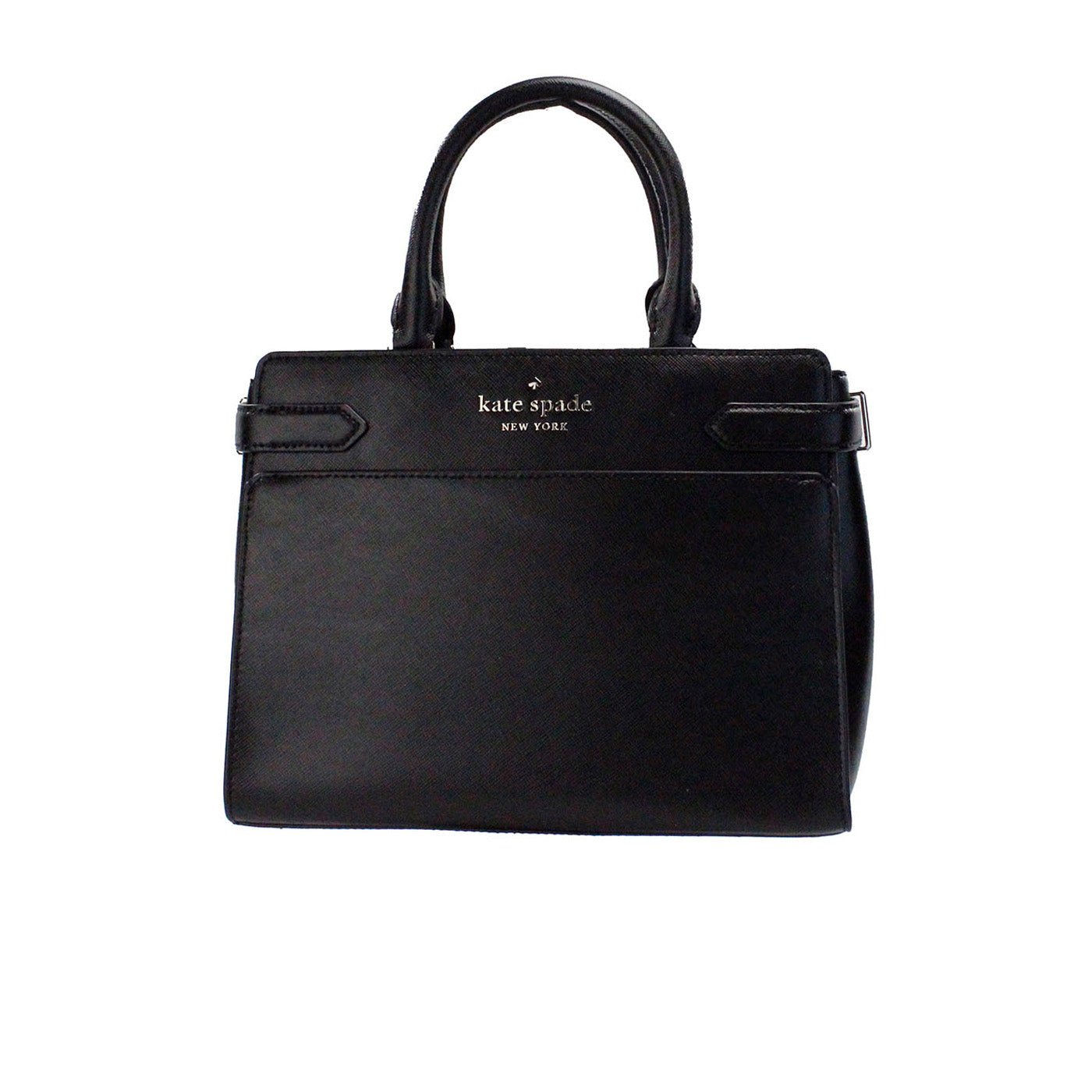 Kate Spade Staci Medium Black Saffiano Leather Crossbody Satchel Bag Handbag | Fashionsarah.com