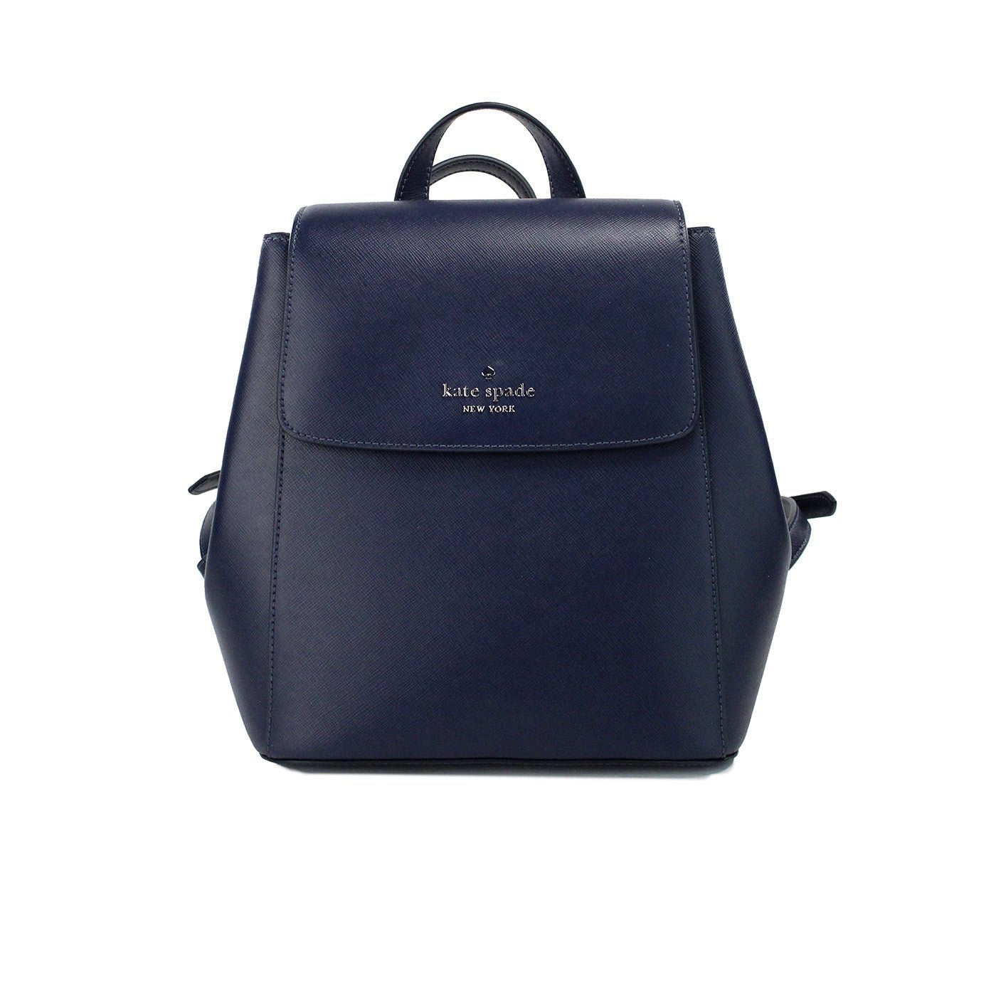 Kate Spade Madison Navy Saffiano Leather Medium Flap Shoulder Backpack Bag | Fashionsarah.com