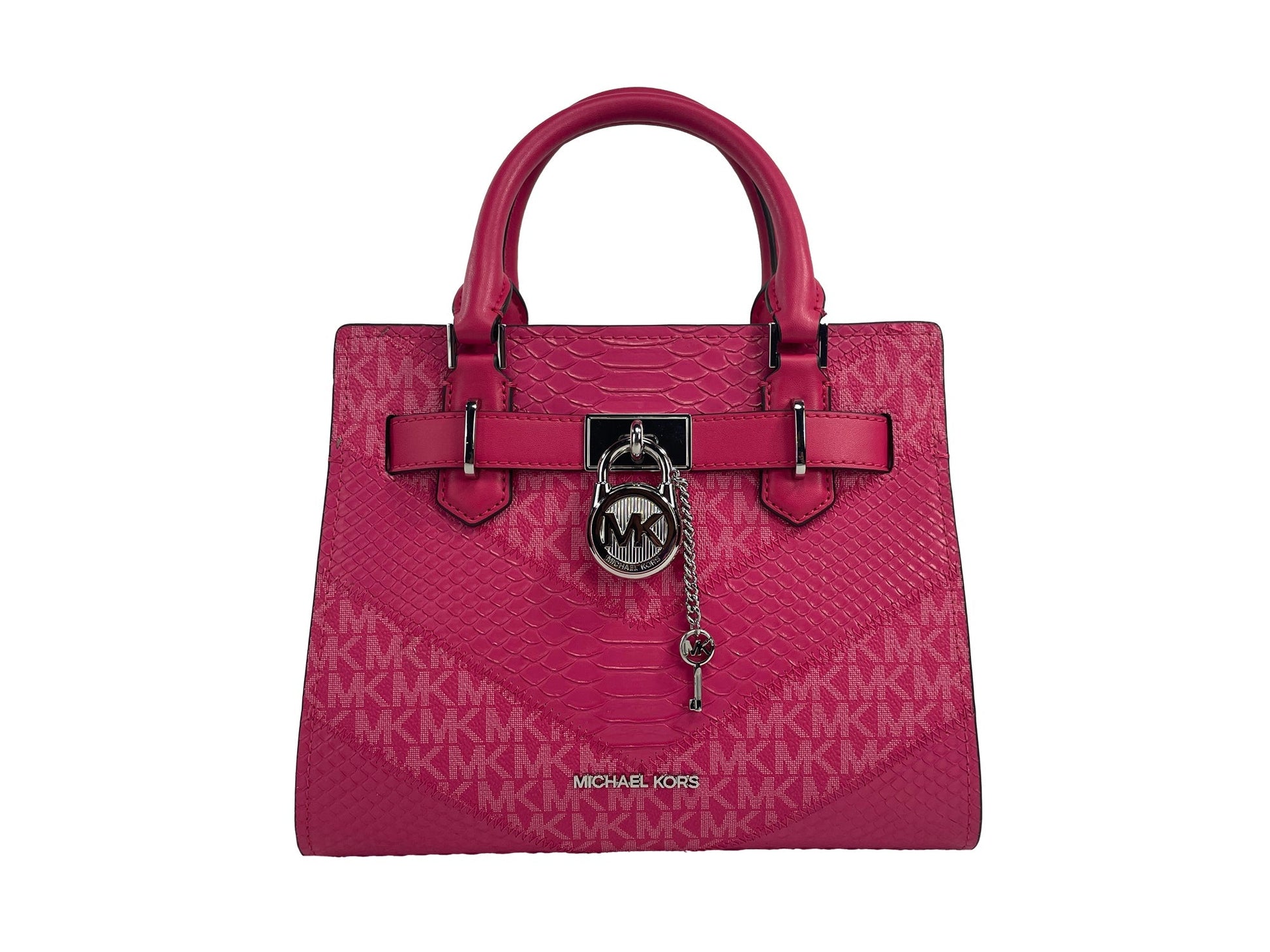 Michael Kors Hamilton Small Electric Pink Satchel Crossbody Bag | Fashionsarah.com