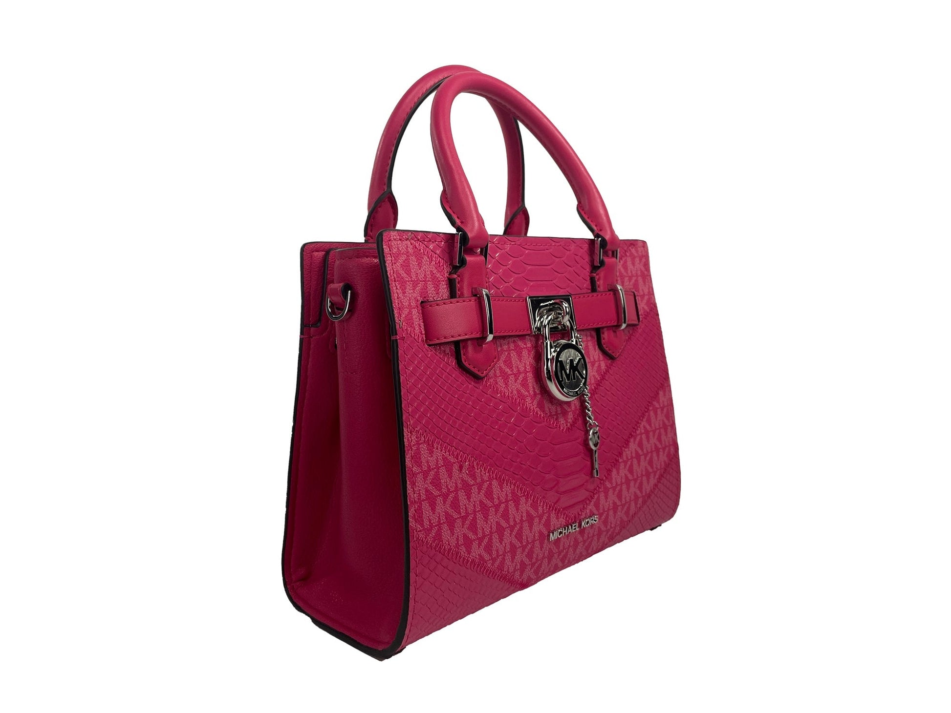 Michael Kors Hamilton Small Electric Pink Satchel Crossbody Bag | Fashionsarah.com