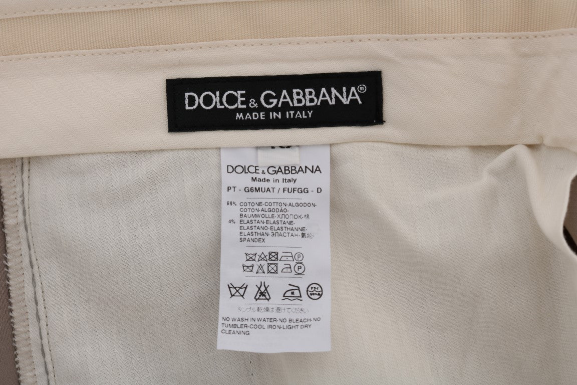 Fashionsarah.com Fashionsarah.com Dolce & Gabbana Chic Beige Chinos Casual Pants