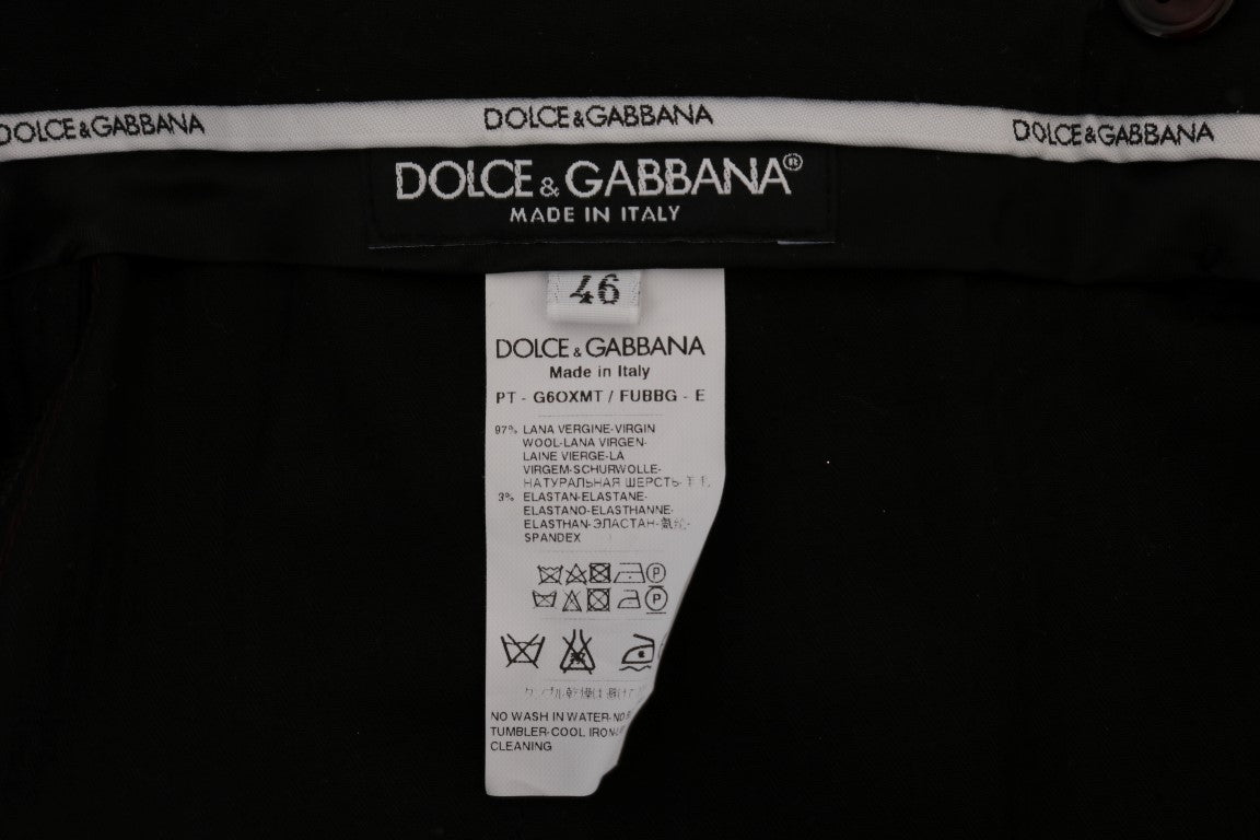 Dolce & Gabbana Elegant Slim Fit Formal Trousers in Purple | Fashionsarah.com