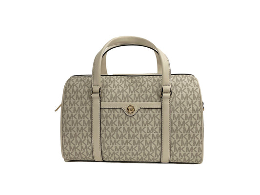 Michael Kors Travel Medium Duffle Satchel Crossbody Bag Purse Cream | Fashionsarah.com