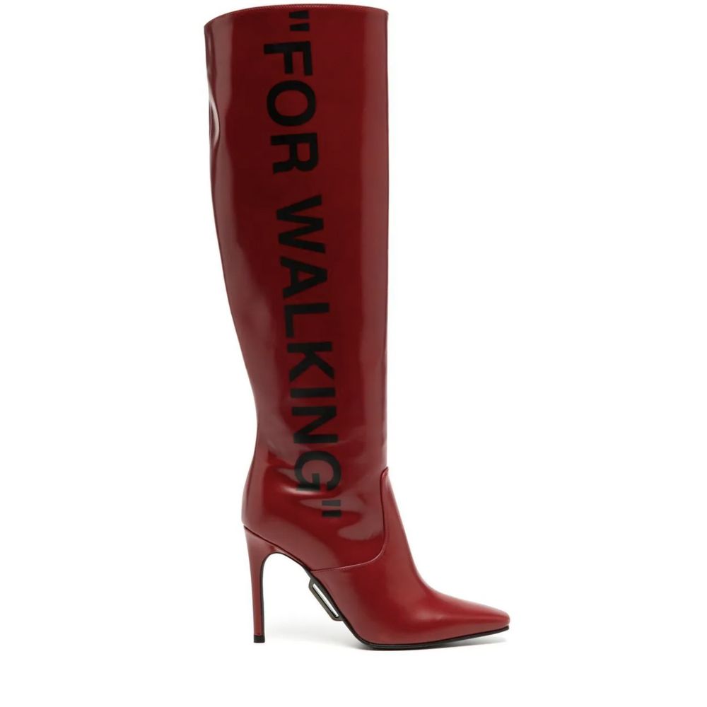 Fashionsarah.com Fashionsarah.com Off-White Chic Scarlet Patent Leather Stiletto Boots