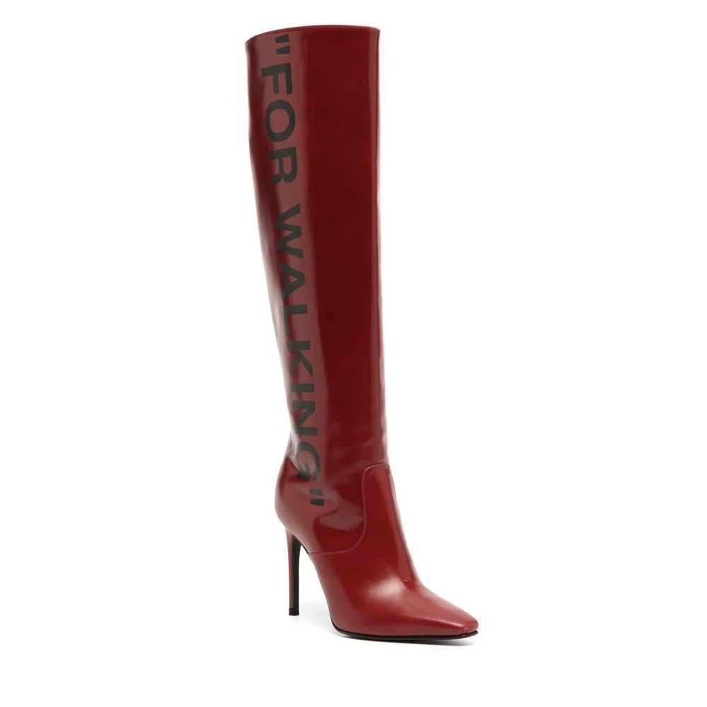 Fashionsarah.com Fashionsarah.com Off-White Chic Scarlet Patent Leather Stiletto Boots