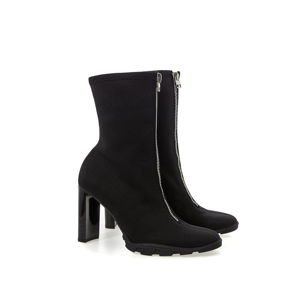 Alexander McQueen Sleek Neoprene Leather Boots | Fashionsarah.com