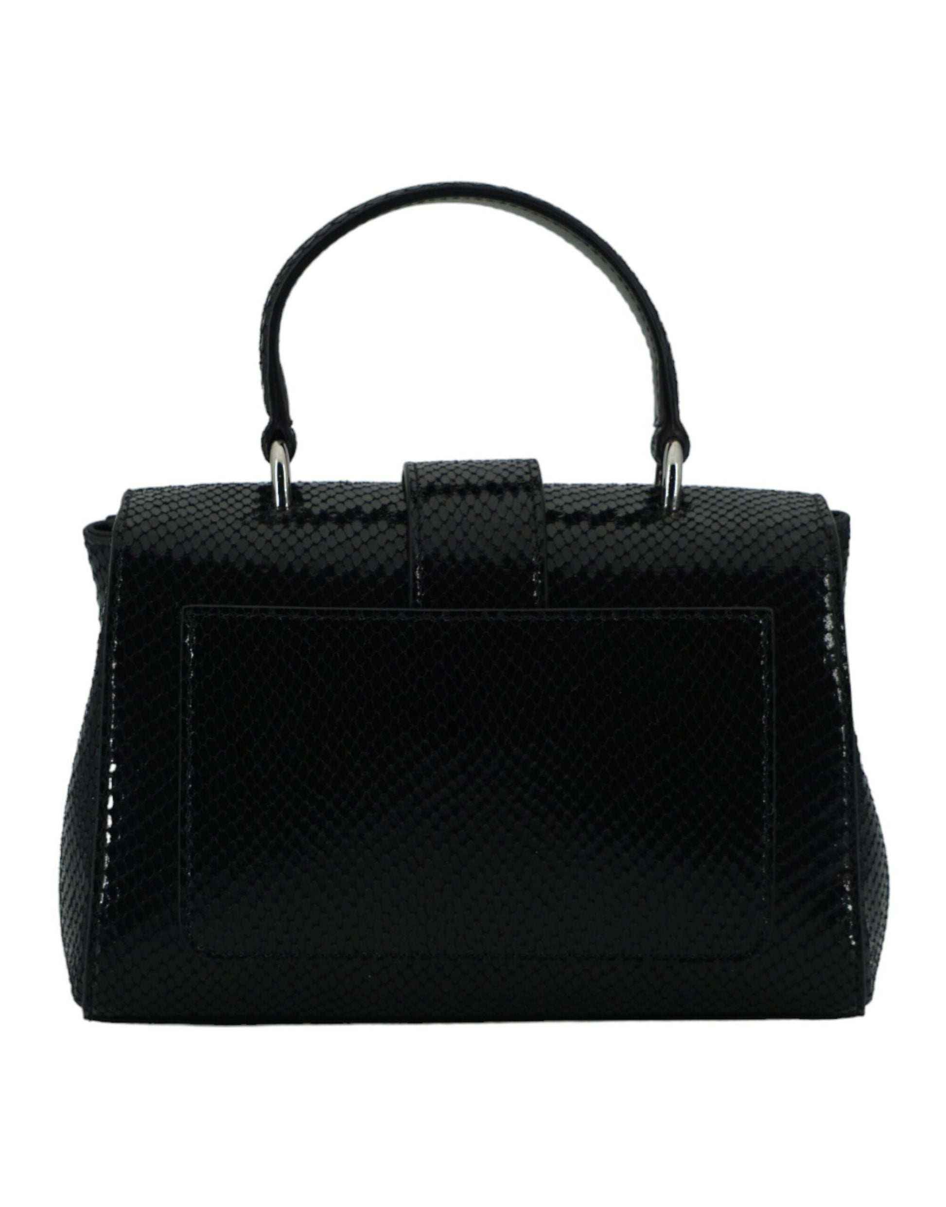 Jimmy Choo Black Leather Top Handle Shoulder Bag | Fashionsarah.com