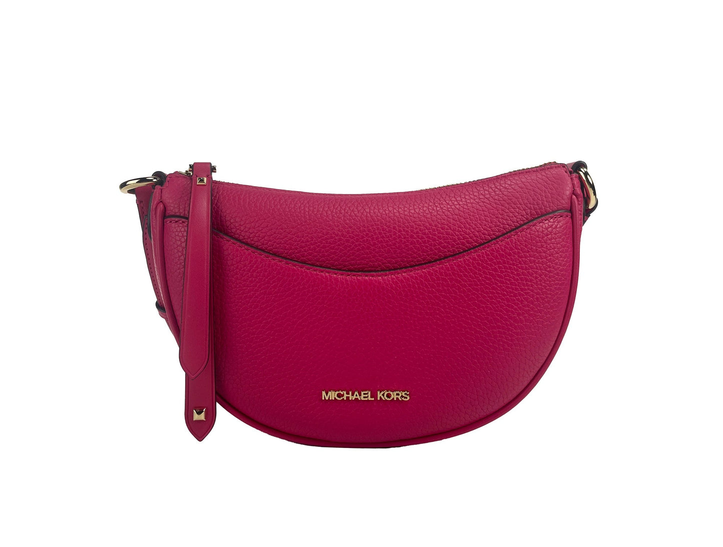 Michael Kors Dover Small Pink Half Moon Crossbody Bag Purse | Fashionsarah.com