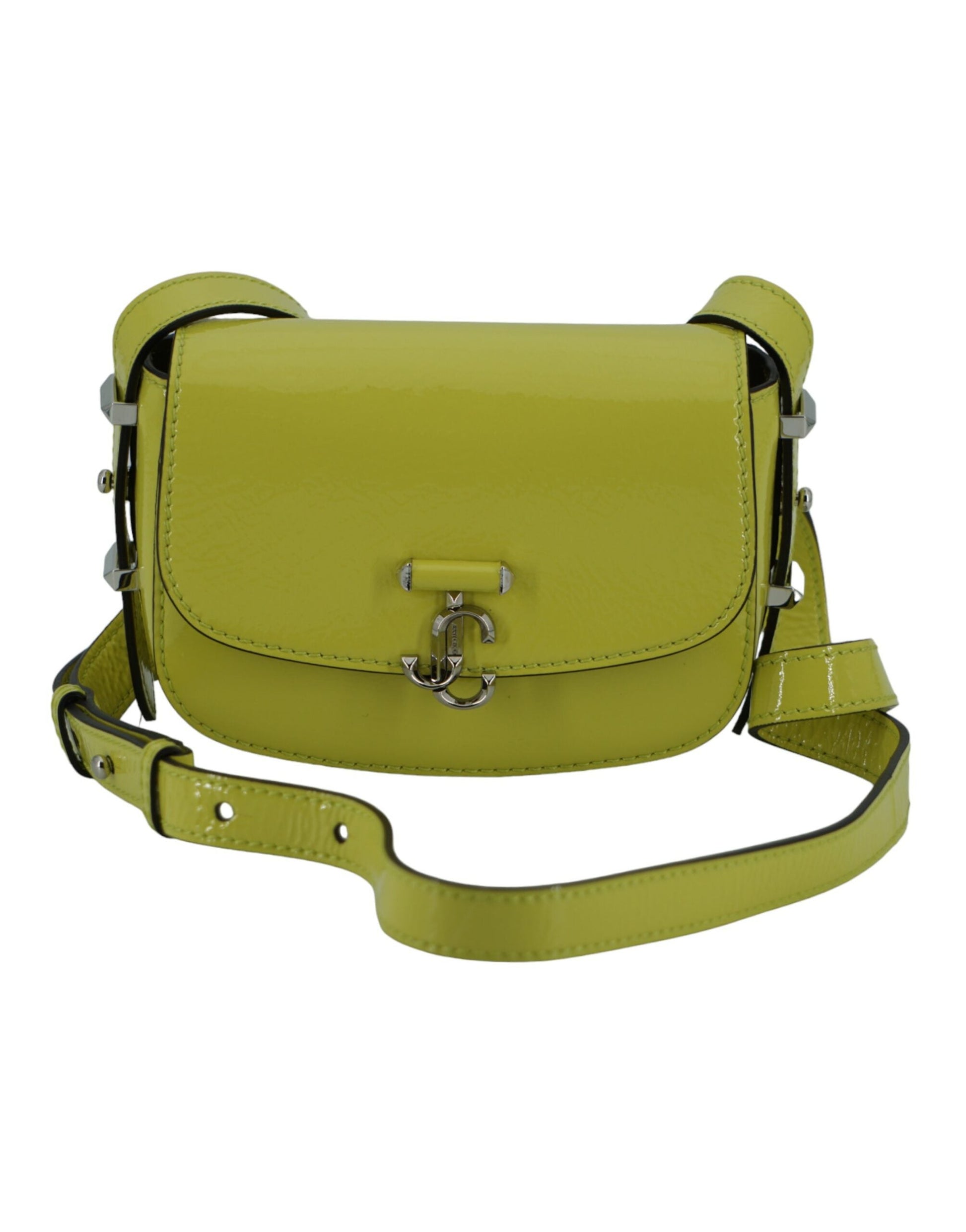 Jimmy Choo Lime Yellow Leather Small Shoulder Bag | Fashionsarah.com