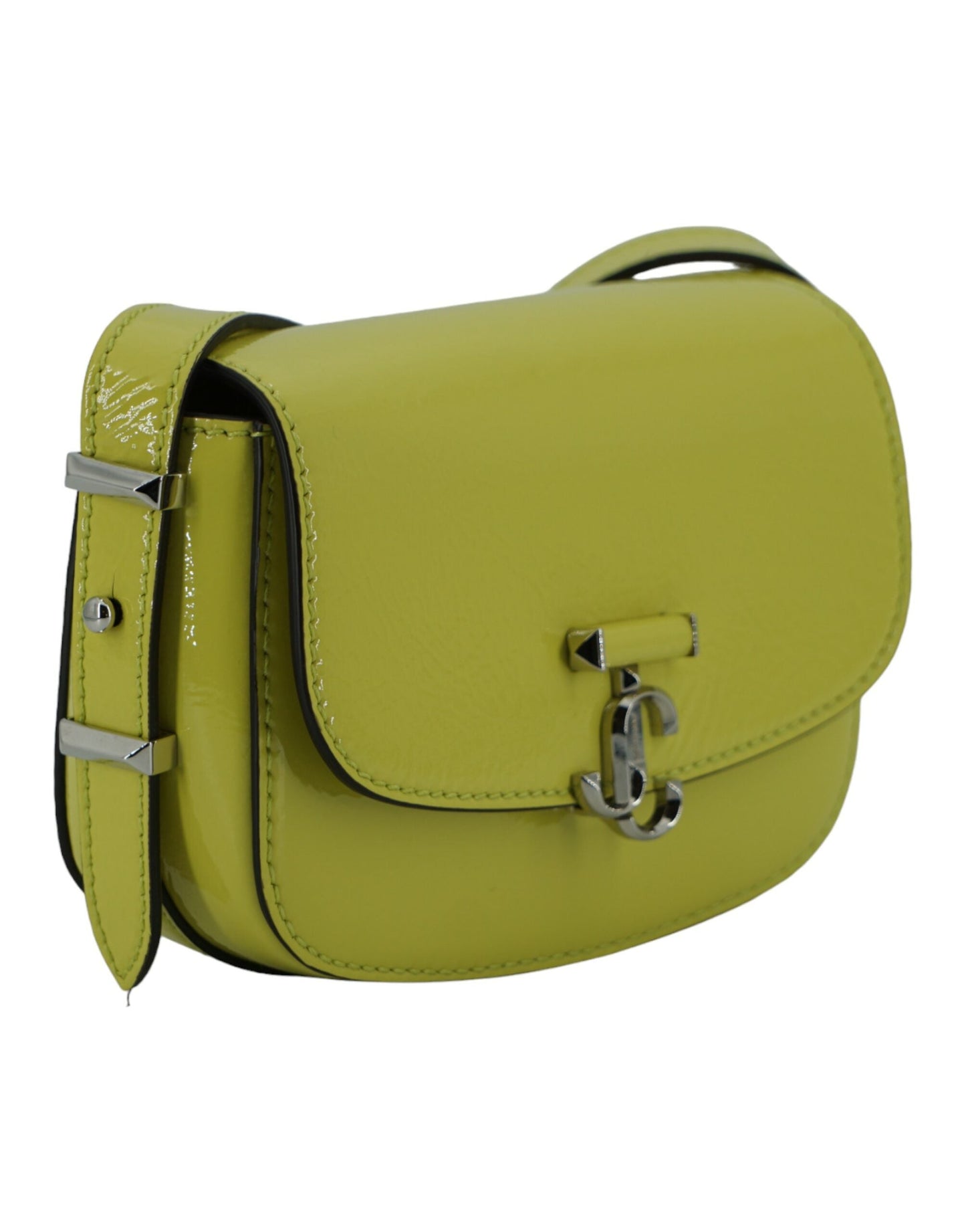 Jimmy Choo Lime Yellow Leather Small Shoulder Bag | Fashionsarah.com