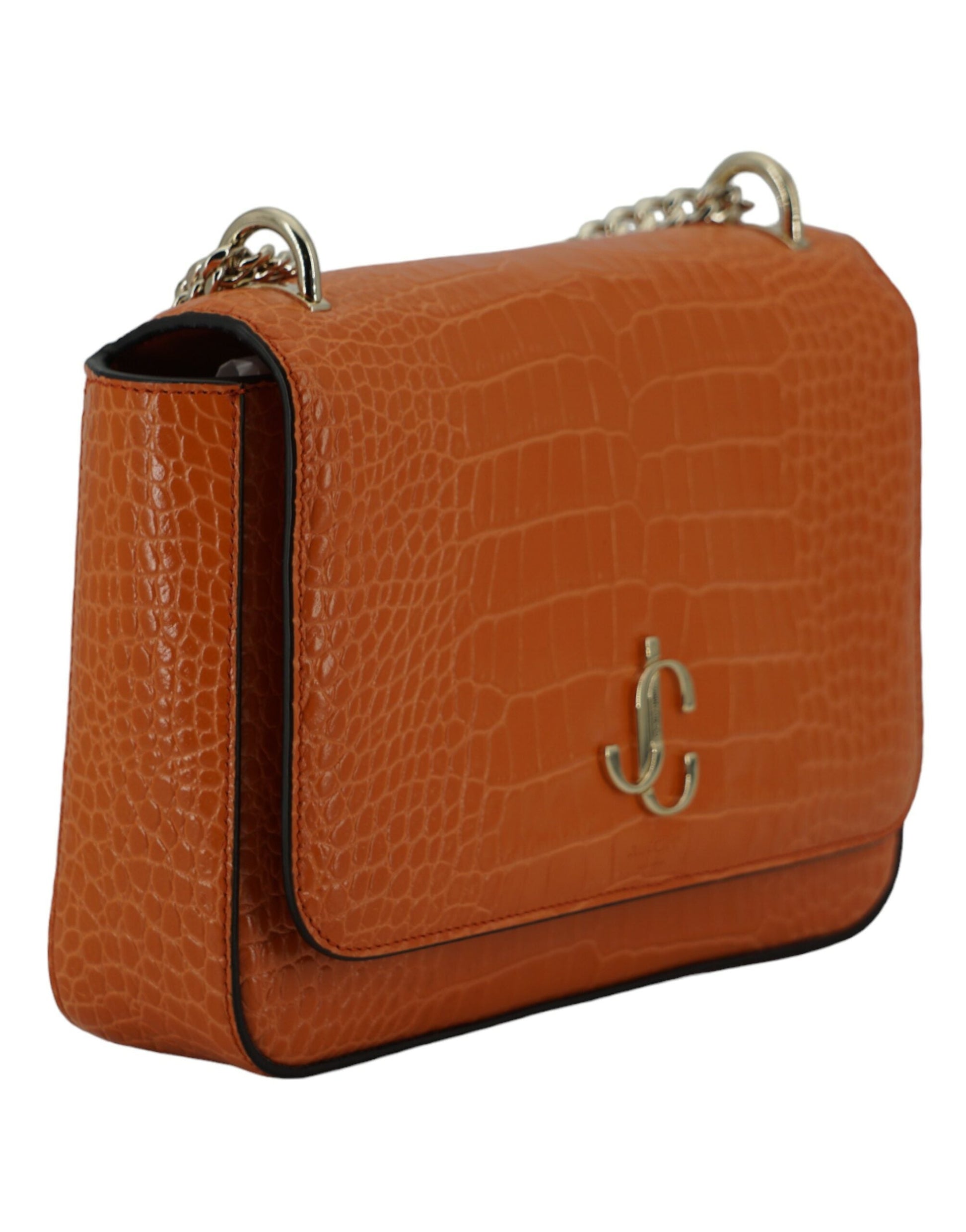 Jimmy Choo Amber Orange Leather Shoulder Bag | Fashionsarah.com