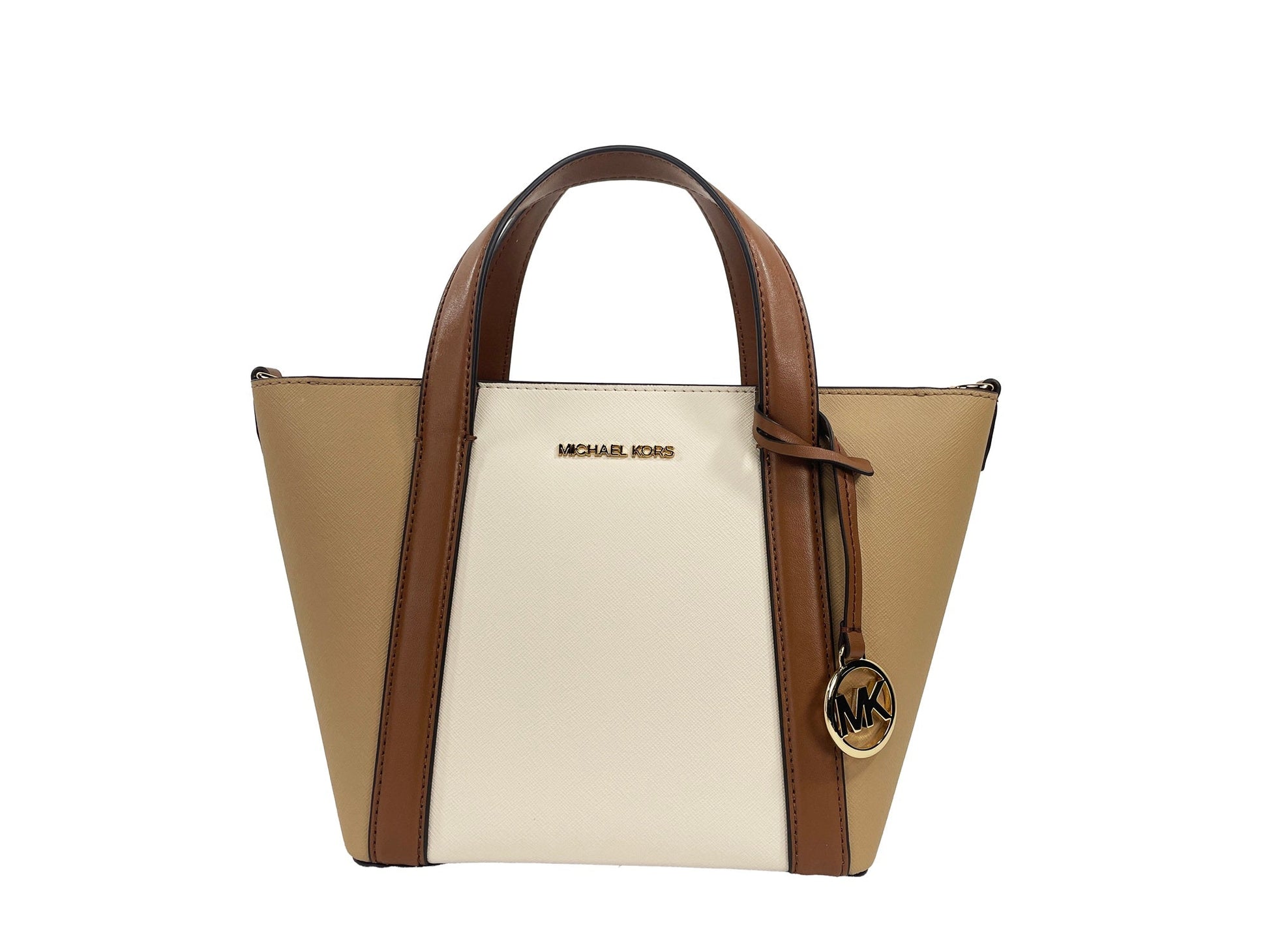 Michael Kors Pratt Small Crossbody Bag Purse Camel Multi | Fashionsarah.com