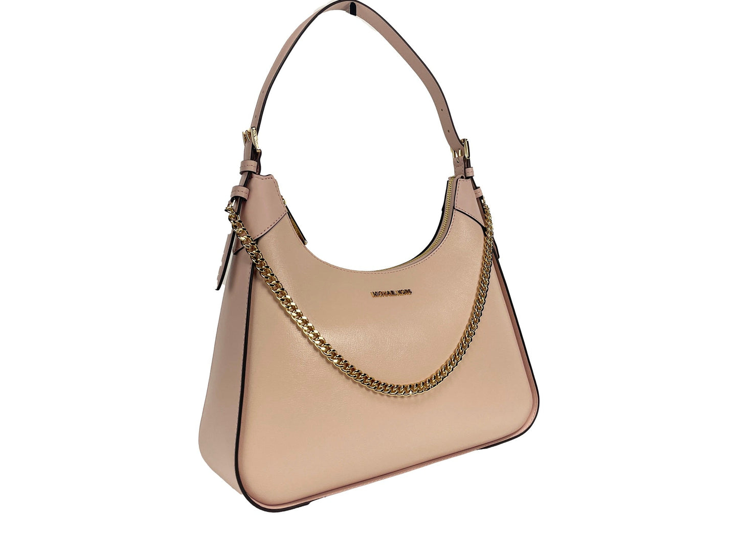 Michael Kors Wilma Large Smooth Leather Chain Shoulder Bag Purse Powder Blush | Fashionsarah.com