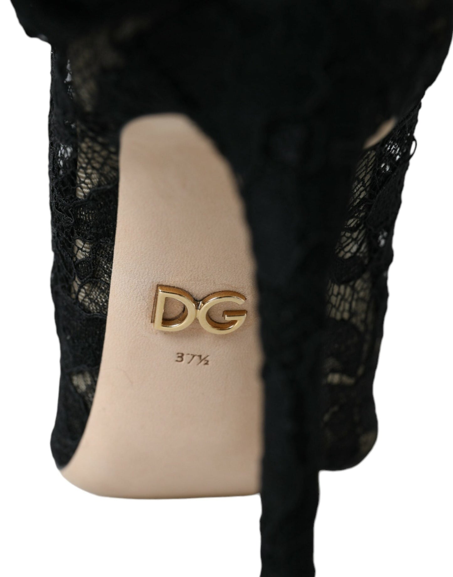 Dolce & Gabbana Black Stretch Taormina Lace Boots Shoes | Fashionsarah.com