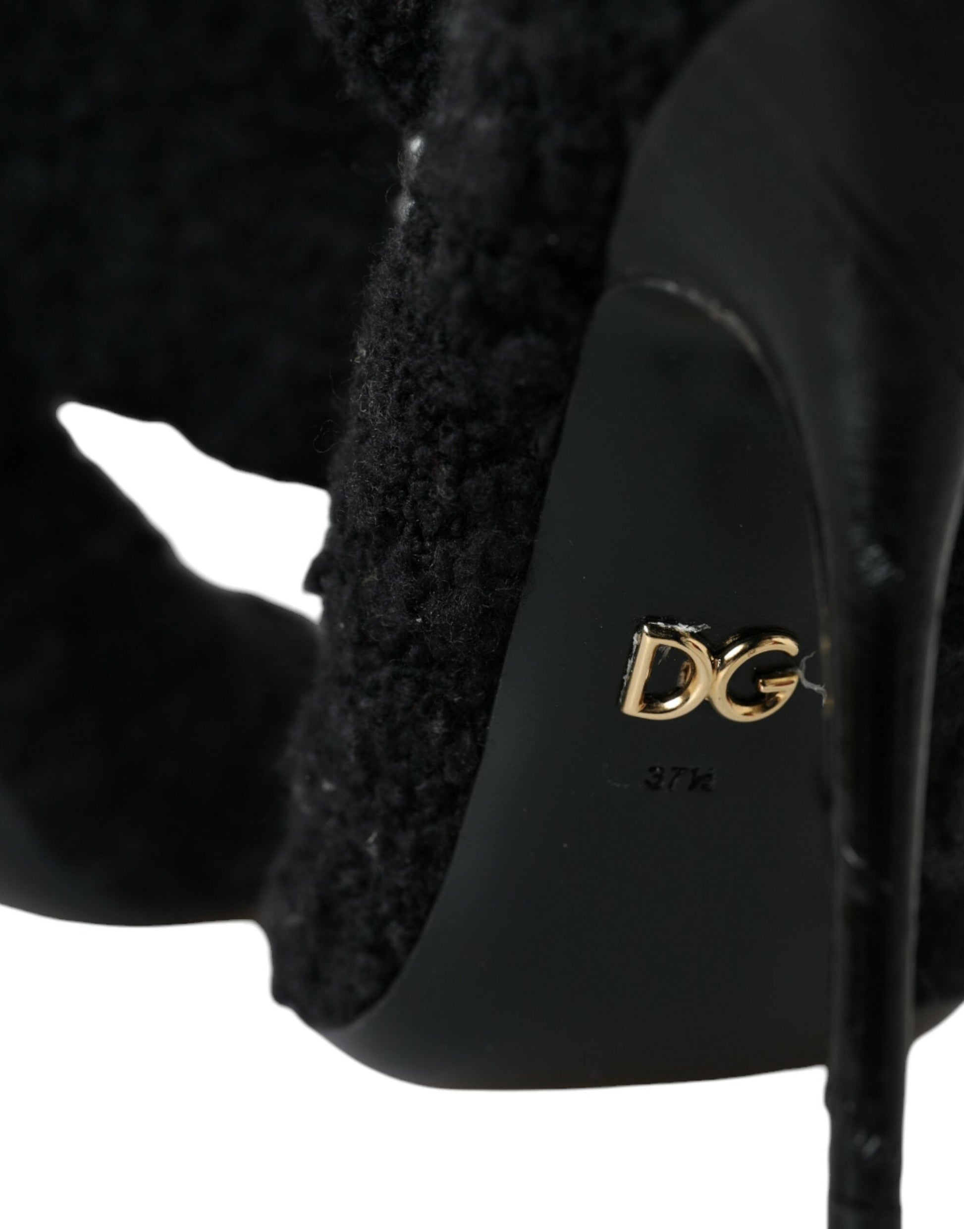 Dolce & Gabbana Black Stiletto Heels Mid Calf Boots Shoes | Fashionsarah.com